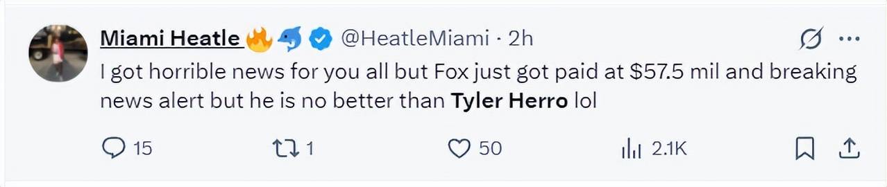 福克斯续约利好希罗?寻求4200万均薪良心价 美媒:希罗强于福克斯