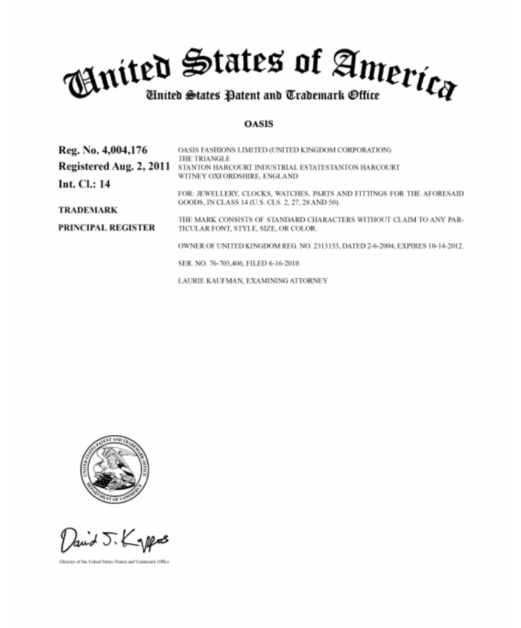Mandell律所代理Oasis绿洲乐队发起商标维权 案件号：25-cv-09908