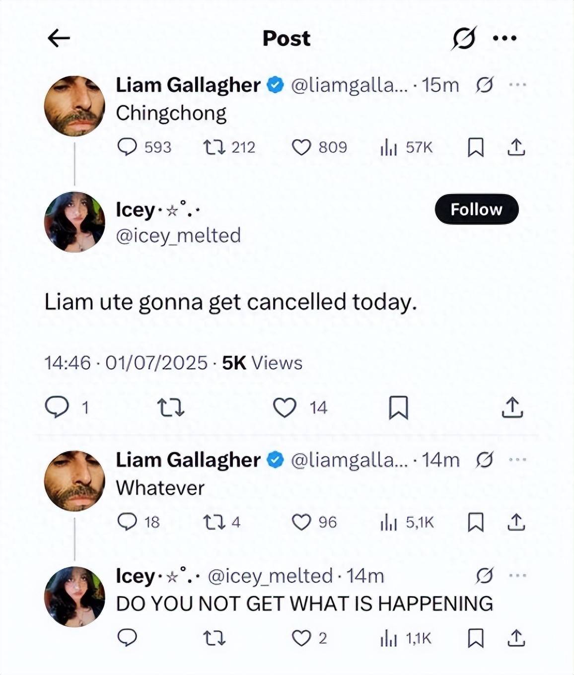 Oasis主唱道歉风波，辱华言论引争议，众多粉丝取消收藏