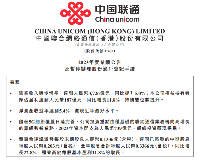 中国联通股票(中国联通股票会涨吗)