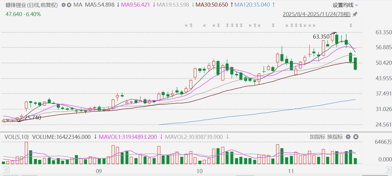 赣锋锂业股票(赣锋锂业股票三季报)